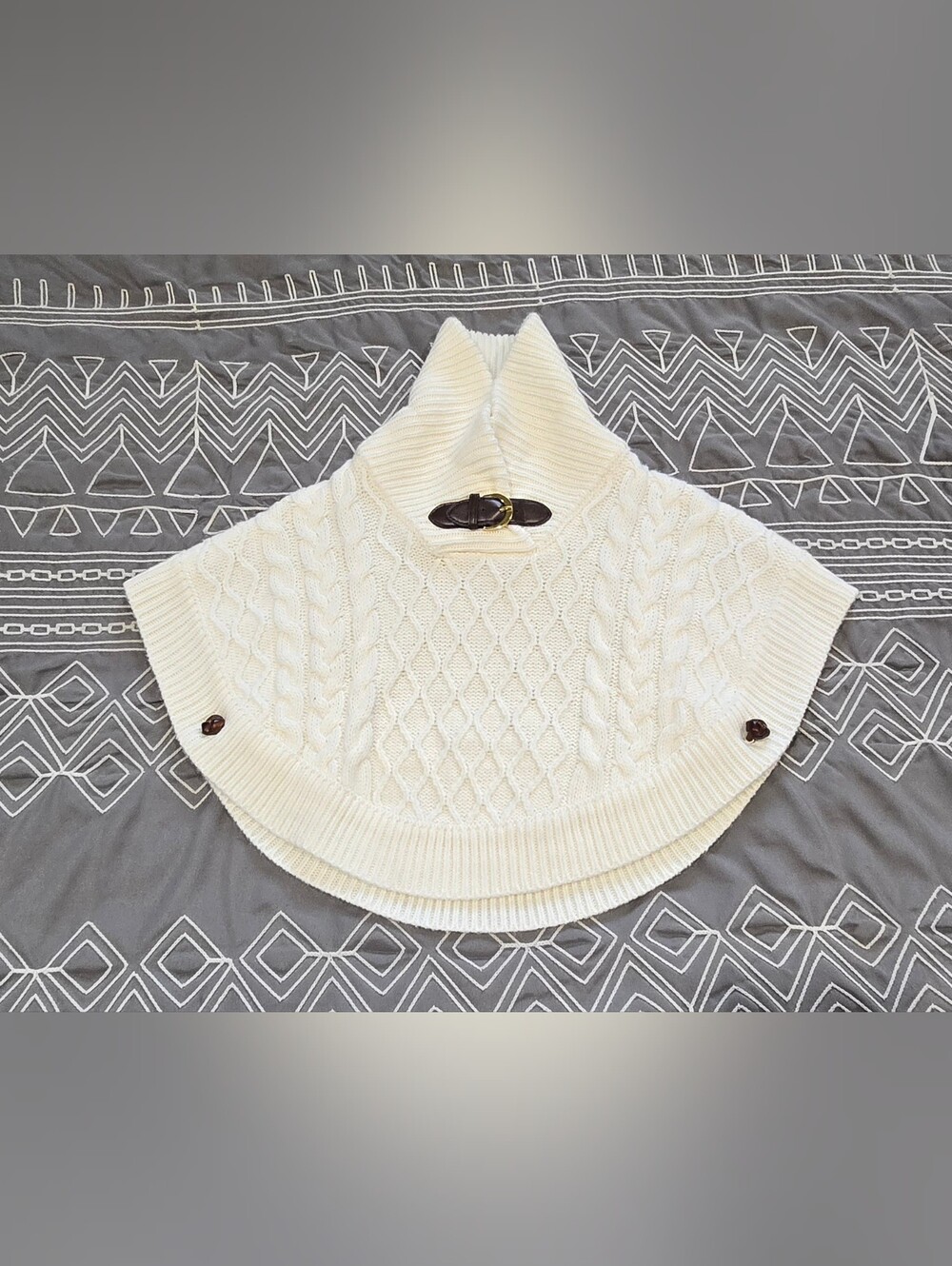 Janie & Jack Cable Knit Sweater Poncho Cape Size 12 To 18 Months